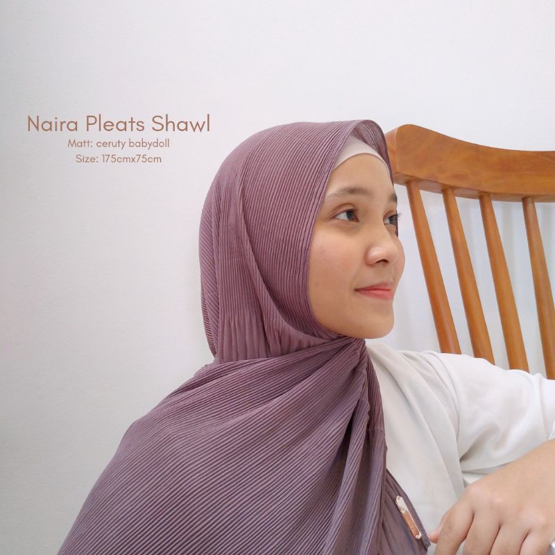 NAIRA PLEATS SHAWL|PASHMINA PLISKET PREMIUM LIPATAN KECIL|PASHMINA PLISKET CERUTY