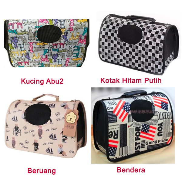 Adda Home - Waterproof Pet Carrier Bag Tas Anjing Kucing Kelinci Slempang Dapat Dilipat Travel Outdoor