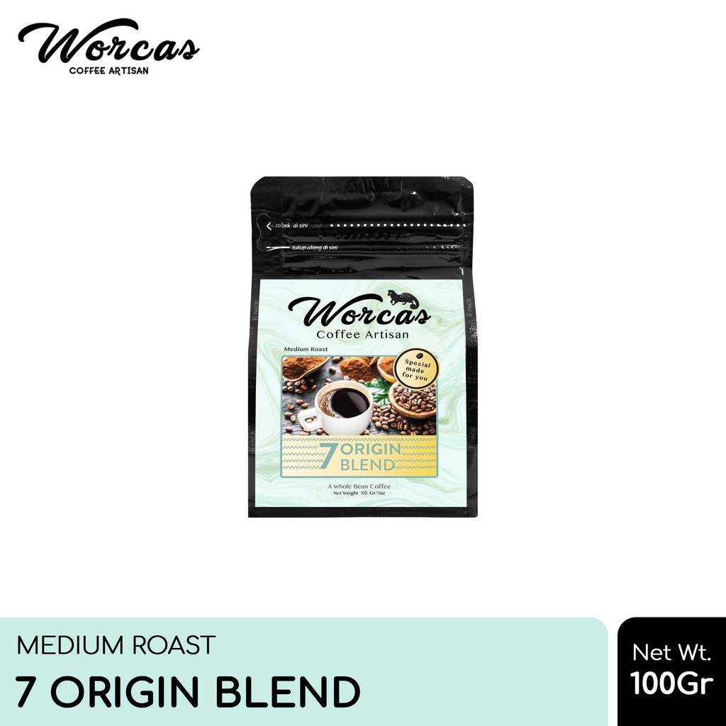 

WORCAS Kopi 7 Origin Blend 100 Gram | Medium Roast