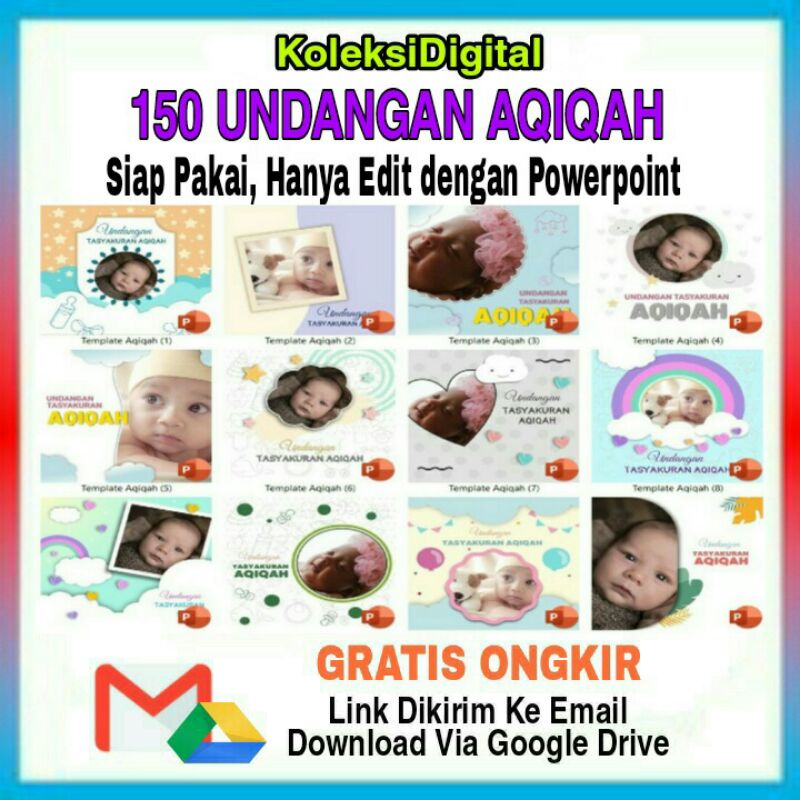 Template Undangan Video Tasyakuran Aqiqah - Syukuran Aqiqoh Video Digital Anak Terbaru 2022 - ppt Sl