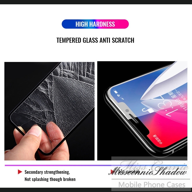 Pelindung Layar Tempered Glass 6D Full Cover untuk iPhone 6 6S 7 8 x X