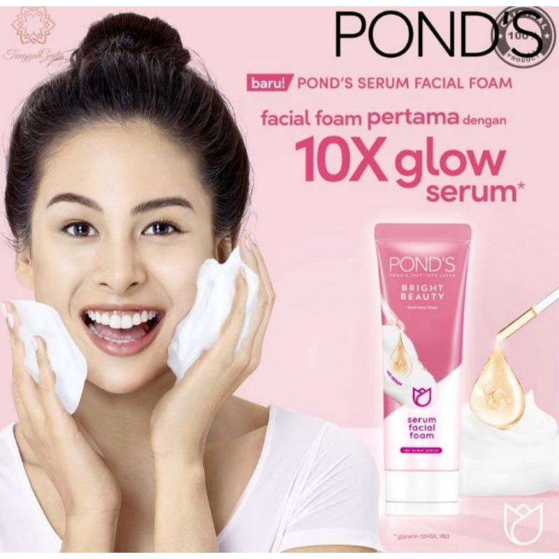 Jual Ponds Bright Beauty Facial Foam Serum 100 Ml | Shopee Indonesia