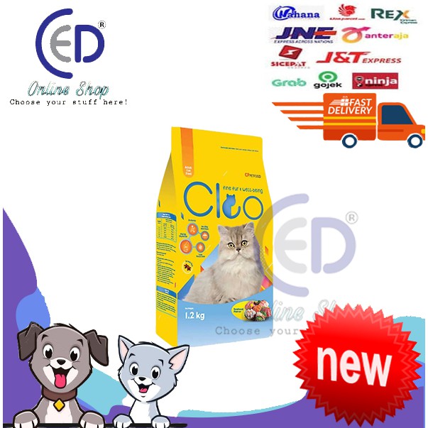 MAKANAN KUCING CLEO ADULT SEAFOOD 1.2KG