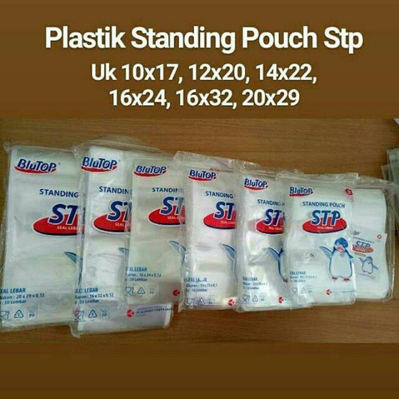 Standing Pouch 10x17,6 STP Double Seal Seal Lebar Blue Top Isi 50 Pcs