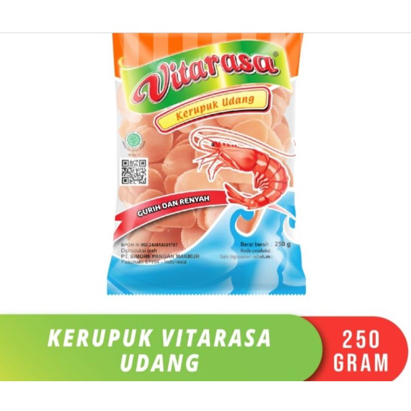 vitarasa 250 gr kerupuk sari bawang/kerupuk udang