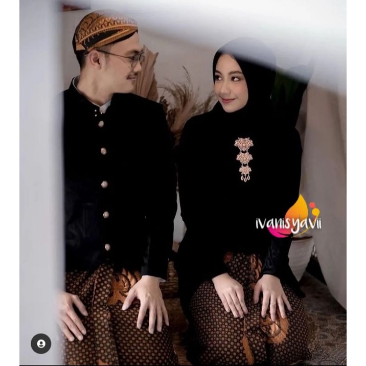 Baju Couple Adat Jawa - Baju Prewed, Motif truntum Garuda / Jogja Polos