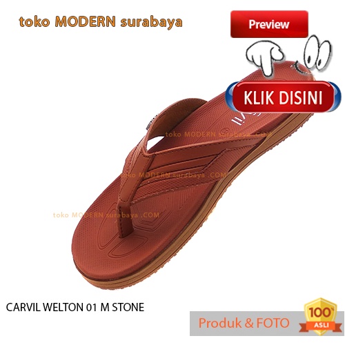 CARVIL WELTON 01 M STONE sandal pria casual sendal jepit