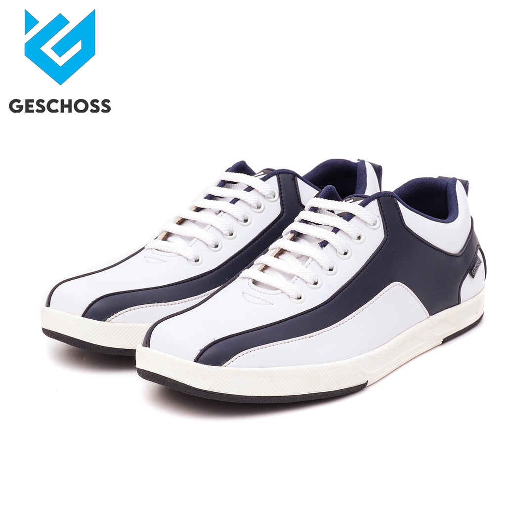 GESCHOSS OFFICIAL | Sepatu sneakers Santai Sepatu Santai Sneakers Terbaru GS X 7802  Putih Nevy Pria Terkini