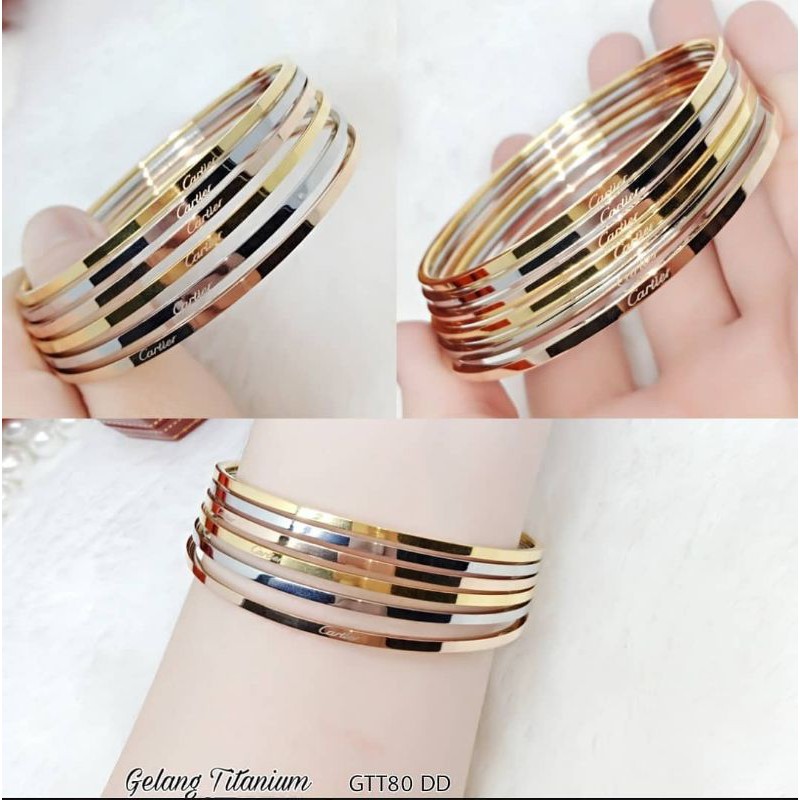 Gelang titanium,tidak luntur,mewah,cantik