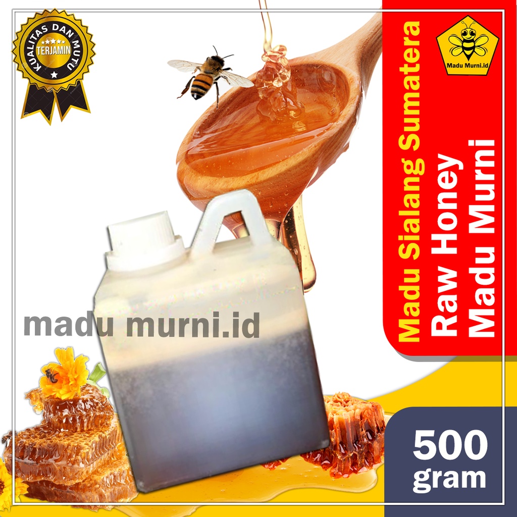 

Madu Asli Hutan Murni Sialang Sumatera (riau kampar) Nusantara Raw Honey Apis dorsata 500gr