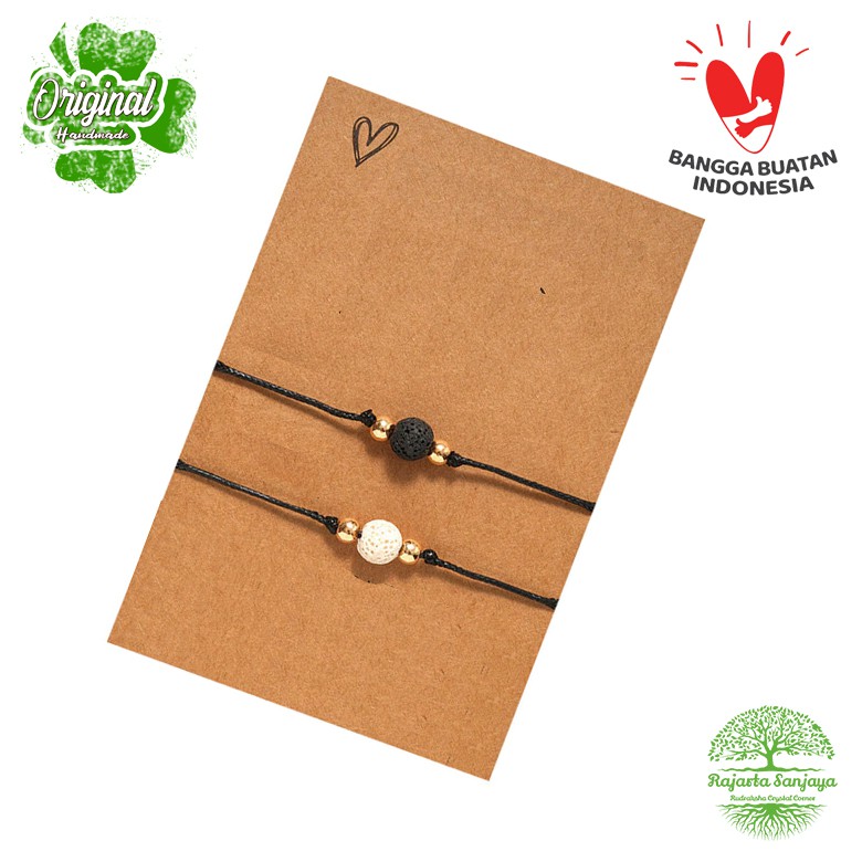 Gelang Minimalis Diffuser Oil Lava Stone Handmade