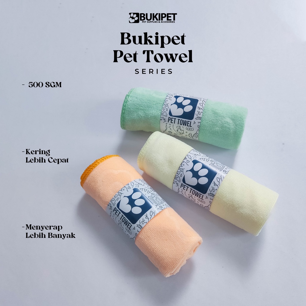 Handuk Kucing &amp; Anjing Bahan  Microfiber Ultra Plush 100% Untuk Mengeringkan Bulu Secara Cepat - Pet Towel