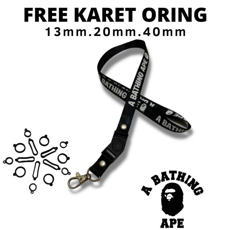 

Lanyard A BATHING APE tali lanyard DISTRO gantungan kunci name tag id card kartu nama / tali lanyard gantungan leher