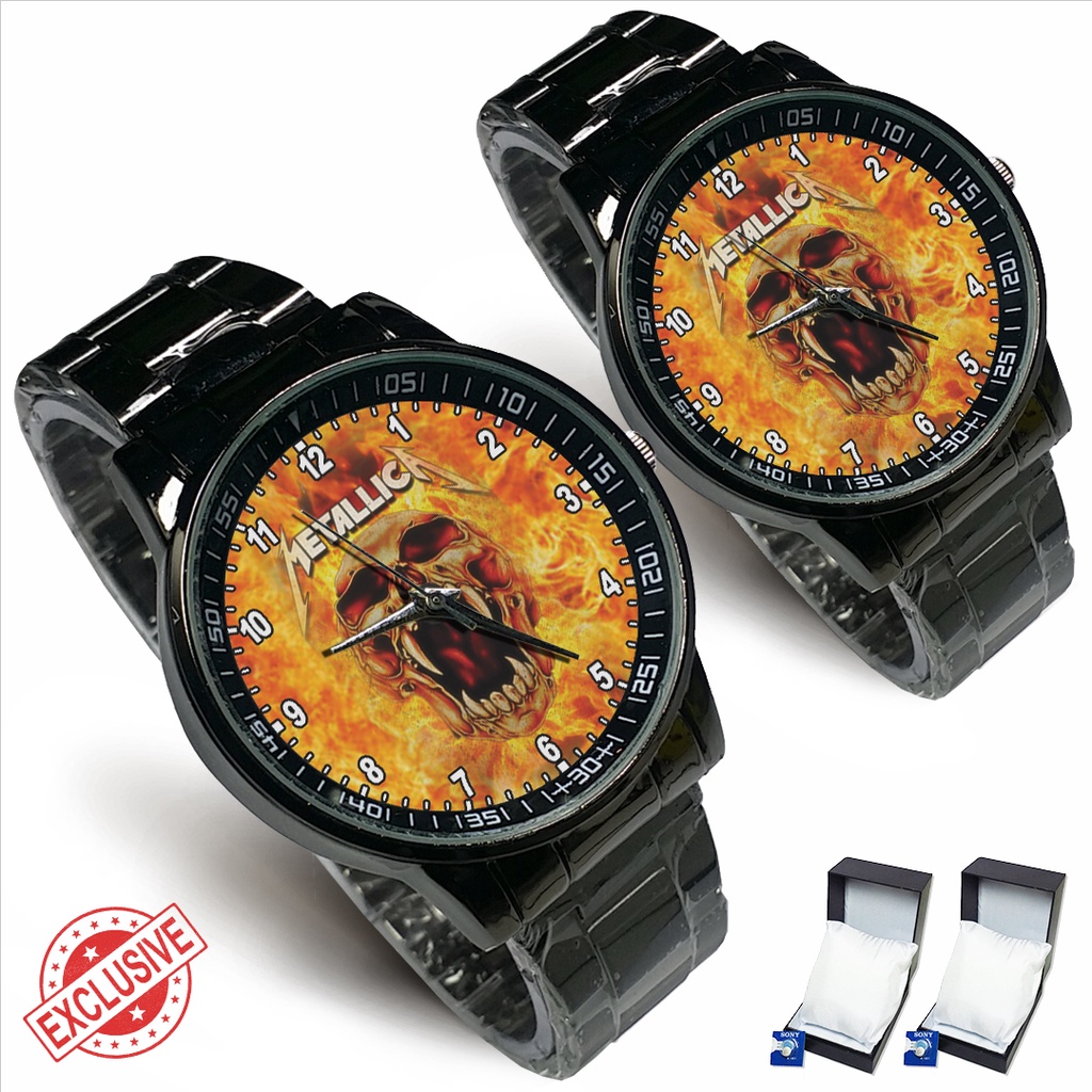 Jam Tangan Rantai Couple BAND OF METALLICA - 03 (Awesome)