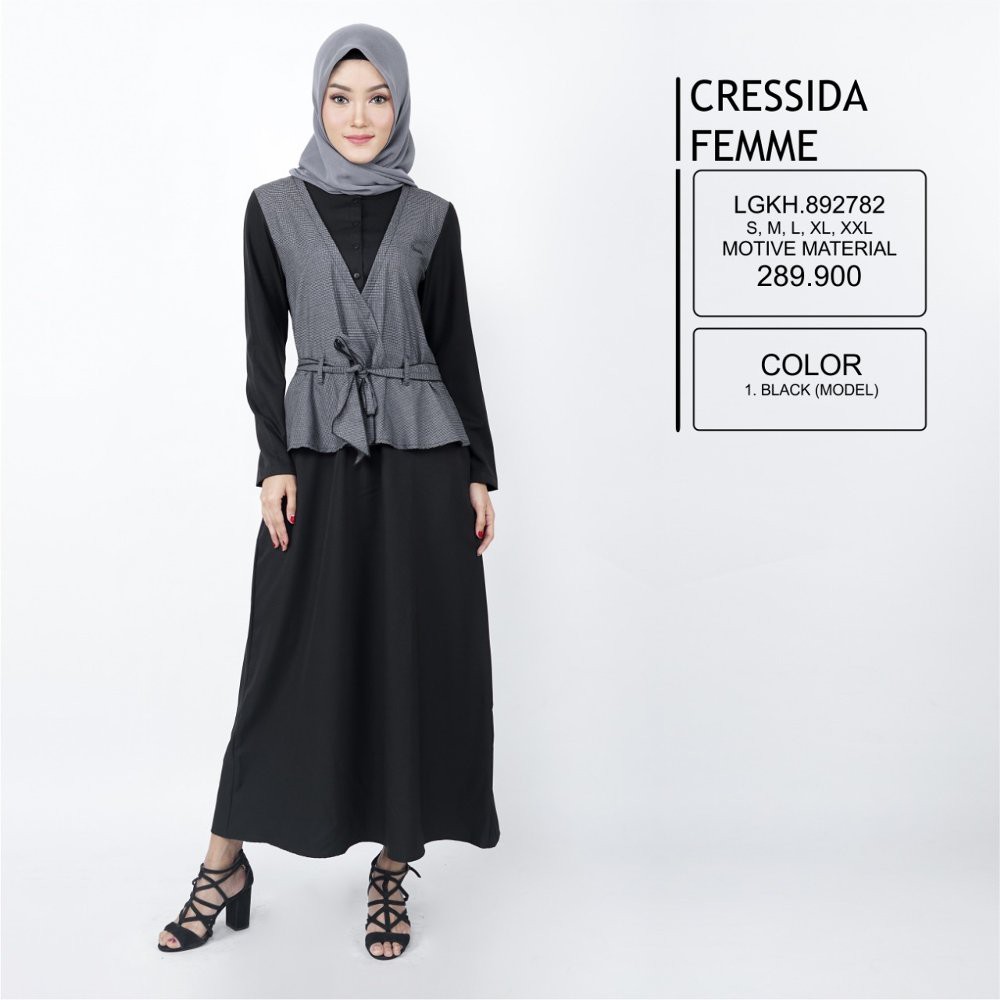 TERLARIS LONG DRESS CRESSIDA FEMME 892782 muslimah