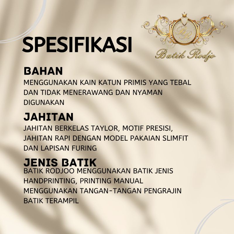 Kemeja Batik Slimfit Lapis Furing Premium 0100 Tyaga Batik