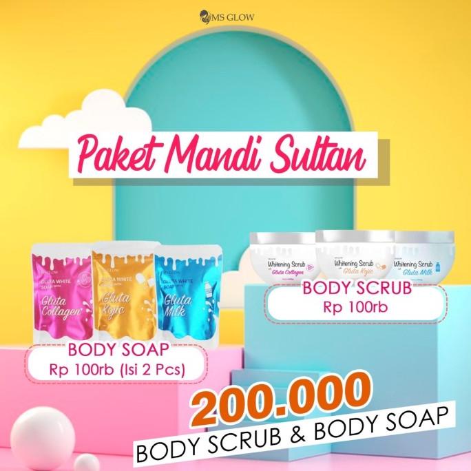BOLEH DROPSHIP MS GLOW GLUTA SOAP / MS GLOW GLUTA SCRUB