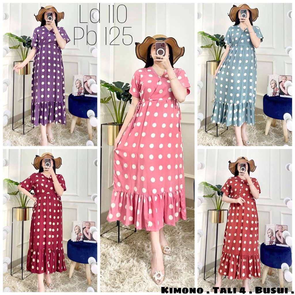 dress polka busui real pict