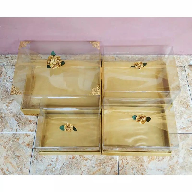 Box Seserahan hantaran/kotak seserahan hantaran 1 set isi 4 kotak