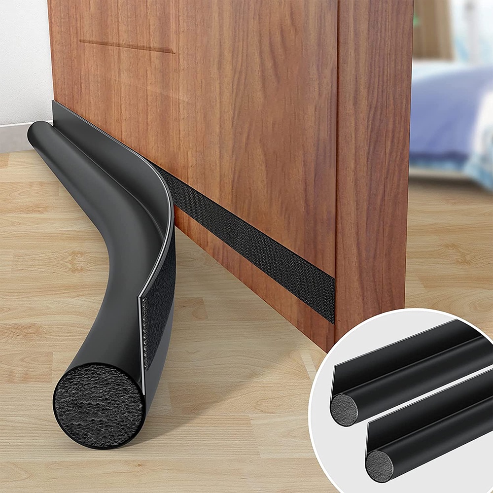 Door Stopper Blocker Insulator Penahan Udara Pintu Satu Sisi - Black