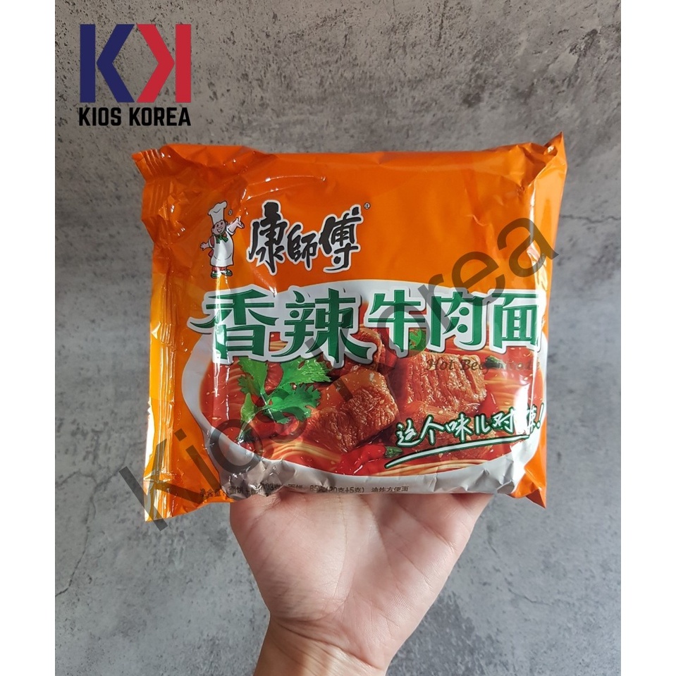 Master Kong Kang Shi Fu 康师傅 Spicy Beef Instant Noodles - Mie Instant Import Rasa Sapi Pedas