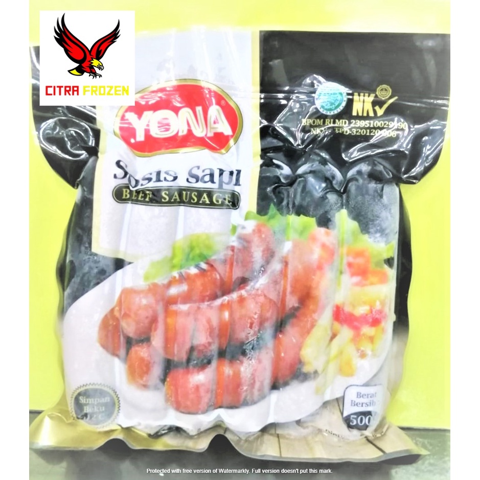 Jual YONA Sosis Bakar Sapi 500gr (6 Pcs) | Shopee Indonesia