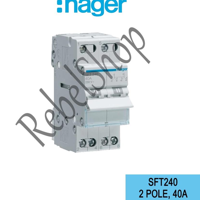 Jual Hager Changeover Switches COS SFT240 2P 40A Change Over Genset HSN D7 Harga Promo