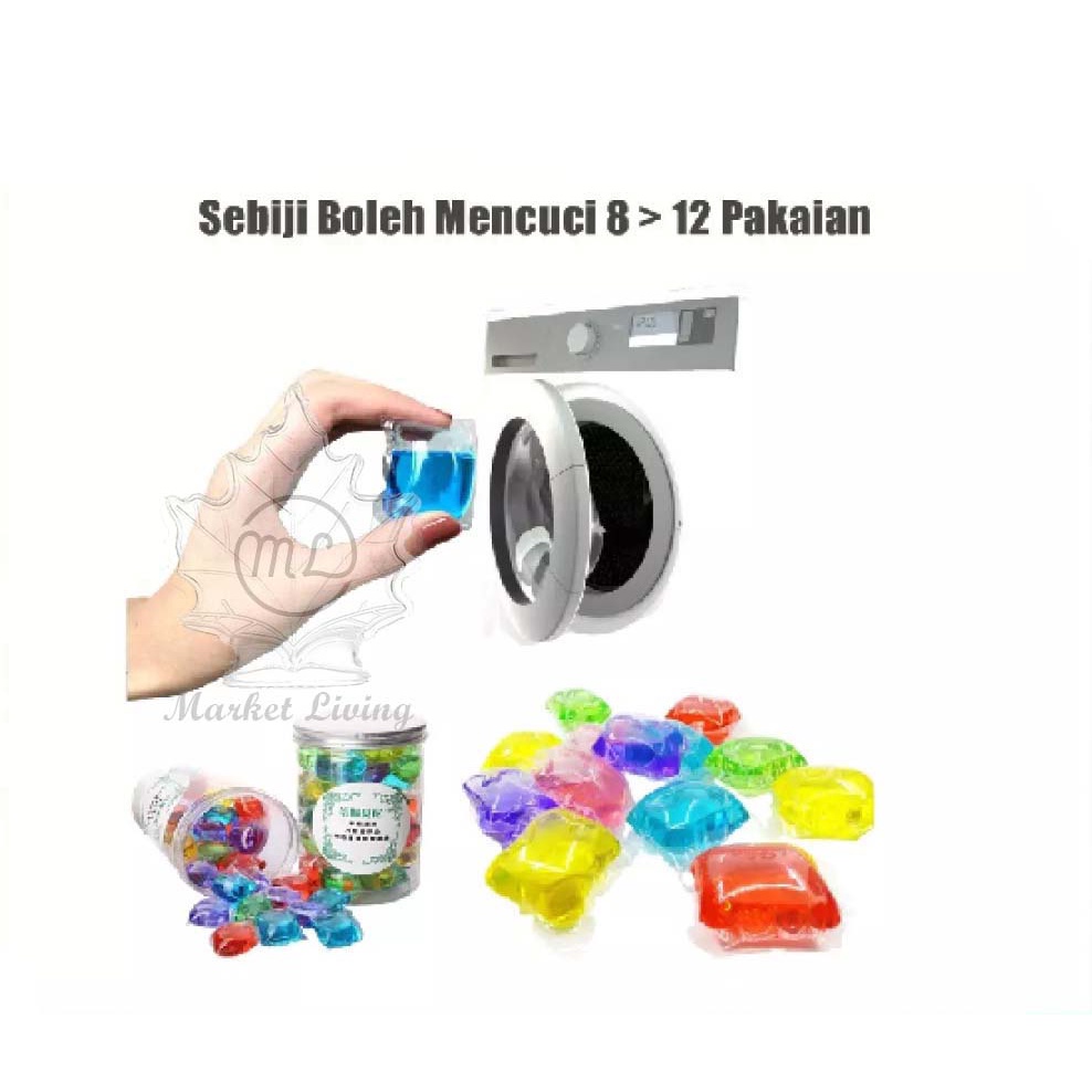Time-Deterjen Kapsul isi 10/50/100 pcs Untuk Laundry Pencuci Pakaian Sabun Laundry Cuci Mesin Antise