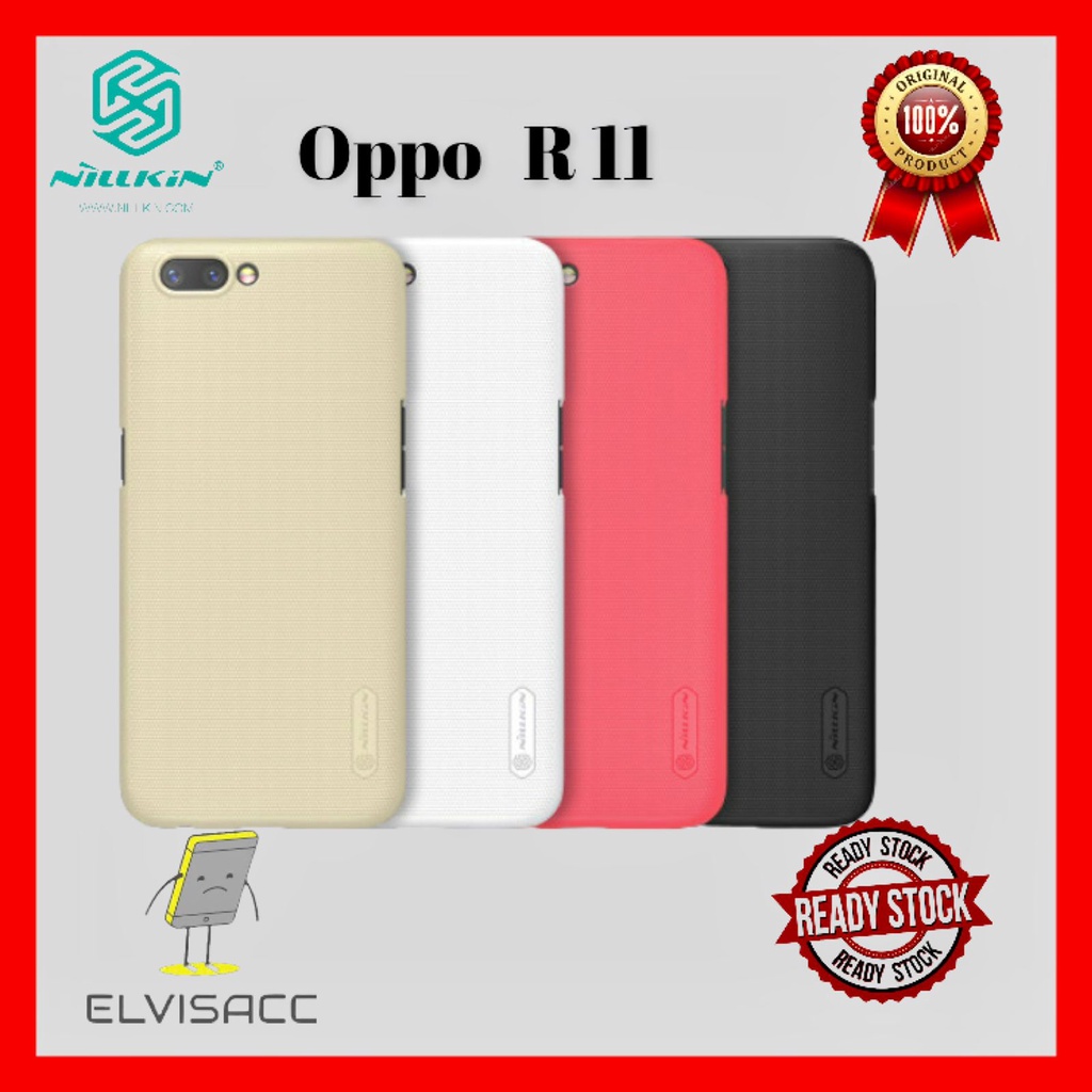 OPPO R11 NILLKIN HARDCASE FROSTED SHIELD ORIGINAL COLOUR BLACK