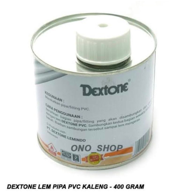 LEM PIPA Pvc DEXTONE 400 gram - Lem Paralon Kaleng 400gr - Lem PVC Proyek Lem Fitting Lem Pipa Plastik Lem Pralon