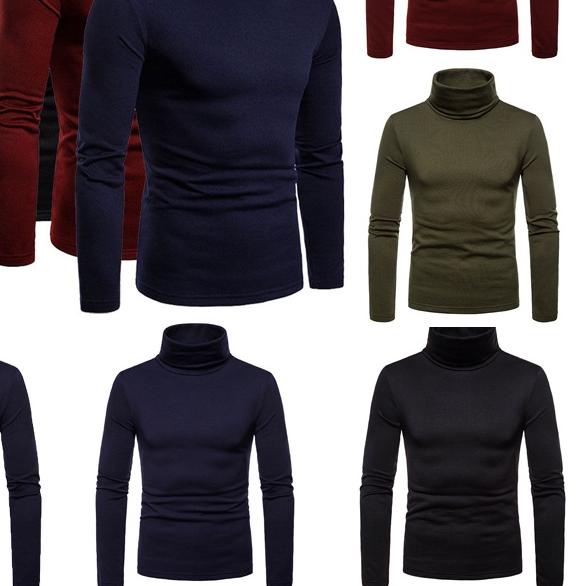 ✶ KAOS RIP KERAH TINGGI PRIA / KAOS TURTLENECK PRIA LENGAN PANJANG / KAOS PRIA LENGAN PANJANG / BAJU