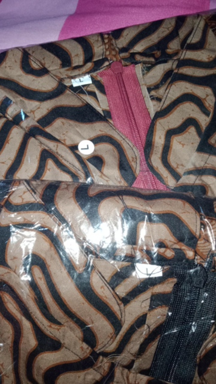 M-l-xl-xxl Batik Tunik Wanita Asj Sa Hrb026 Kenongo Pekalongan Sogan Tulis