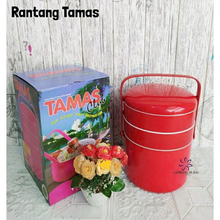 PROMO RANTANG PIKNIK TAMAS JUMBO SUSUN 3 PLASTIK TEBAL / RANTANG TAMAS JUMBO SUSUN 3/ RANTANG PIKNIK