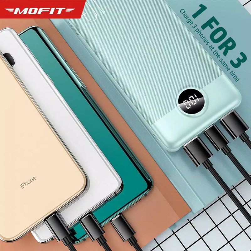 Powerbank Mofit M22 pro 10.0000mAh real capacity Quick  charge