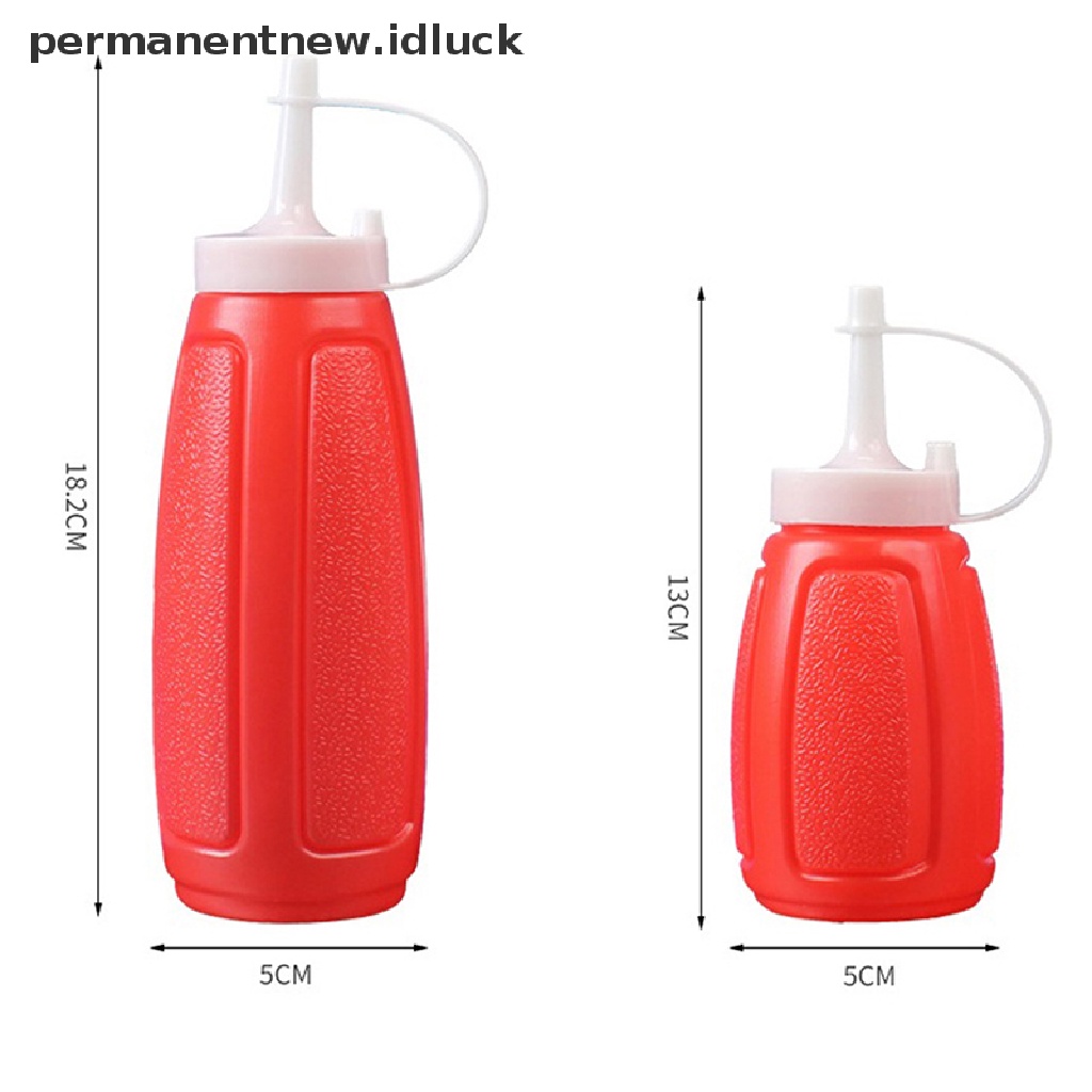 2 Pcs Botol Dispenser Kecap Bahan Plastik Ukuran 150 / 300ml Dengan Tutup