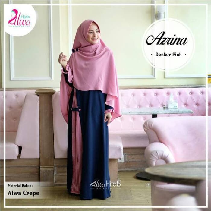 READY UP GAMIS AZRINA SET BUSUI WOLLYCRAPE ALWA HIJAB