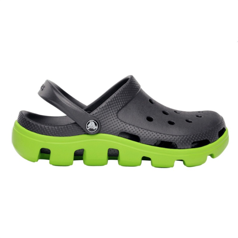 Sandal Duet Sport Crocs / Sandal Keren / Sandal Pria / Sandal Anti Licin / Duet Sport - Black Green