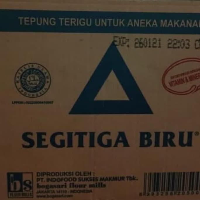 

Tepung Terigu Segitiga Biru 500 Gram, 1 Dus Isi 20 (Gojek/Grab)