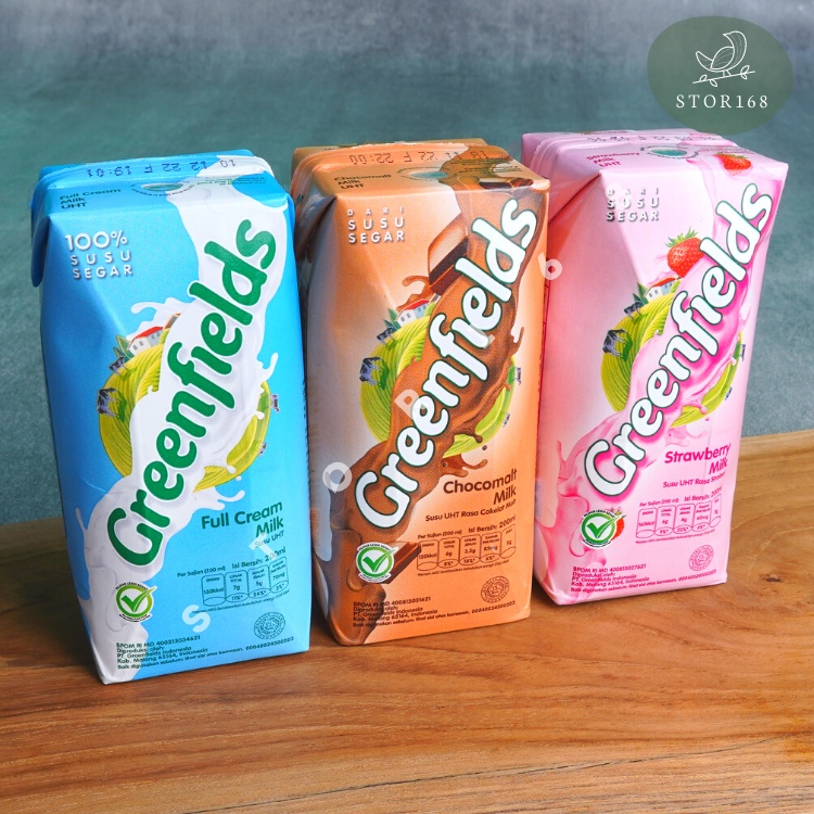 

Greenfields UHT 200 ml | Full Cream Chocomalt Strawberry | Susu UHT