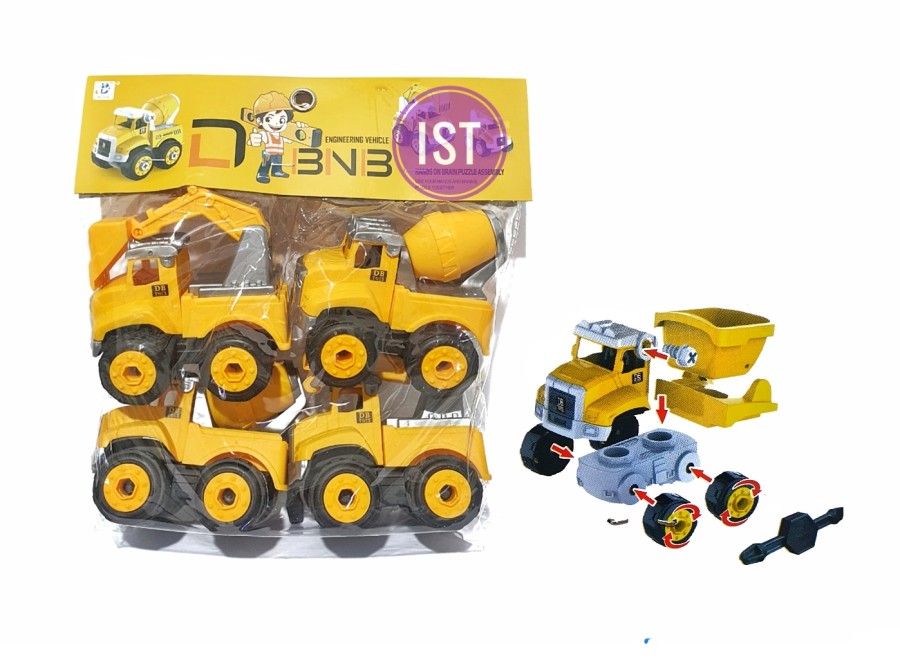 Mainan Bongkar Pasang Engineering Vehicle DBNB 4 pcs No DB6066-7