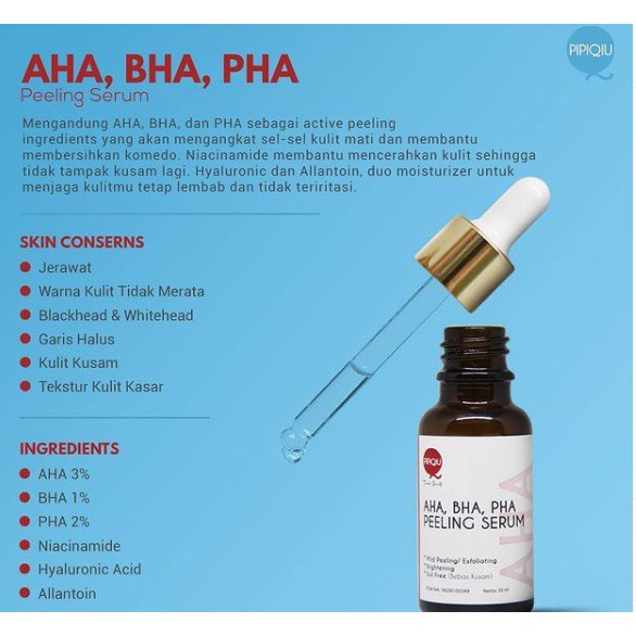 PIPIQIU Serum Gold Plus Vit C Hyaluronic | Niacinamide | AHA BHA PHA Peeling 20ml