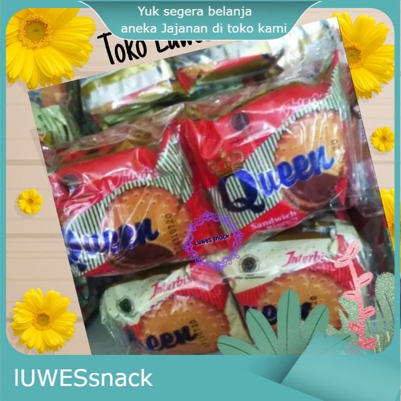 

Queen isi 10pcs- biskuit jadul biskuit coklat biskuit kacang biskuit enak biskuit manis jajanan jadul makanan ringan cemilan roti kue