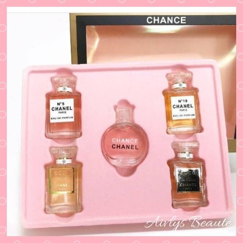 CHxNEL SET PINK Mini ISI 5 PARFUM (5 x 7.5mL)