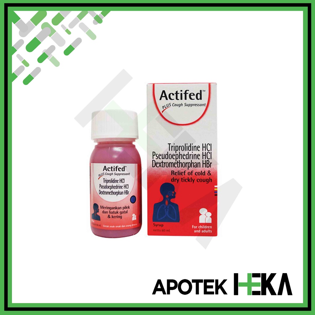 Actifed Sirup 60 ml - Sirup Obat Batuk Flu Merah Kuning Hijau (SEMARANG)