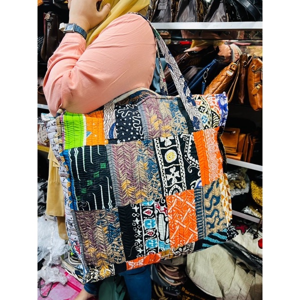 Tas Belanja Batik Perca Jumbo