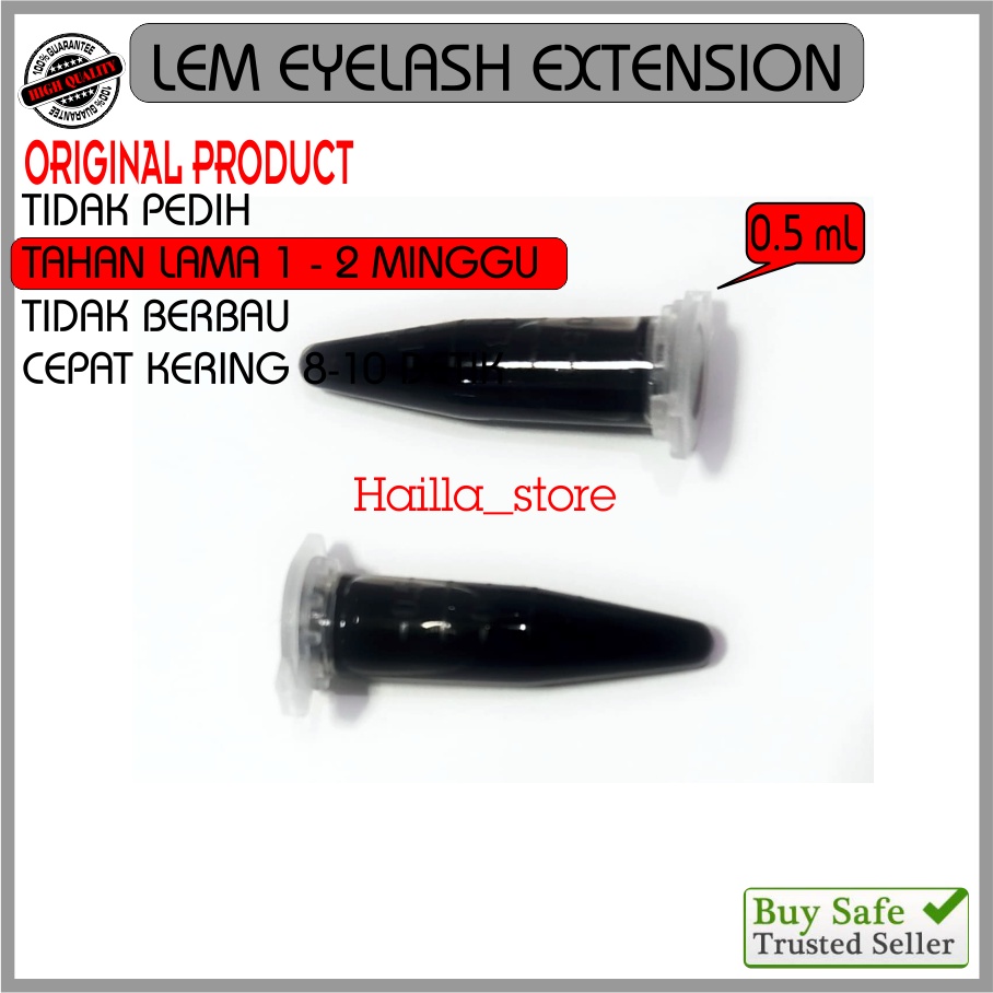 Eyelash Extension GLUE 0,5 ml Mini Pack 1-2 Minggu TAHAN LAMA TIDAK PERIH TIDAK BERBAU PREMIUM