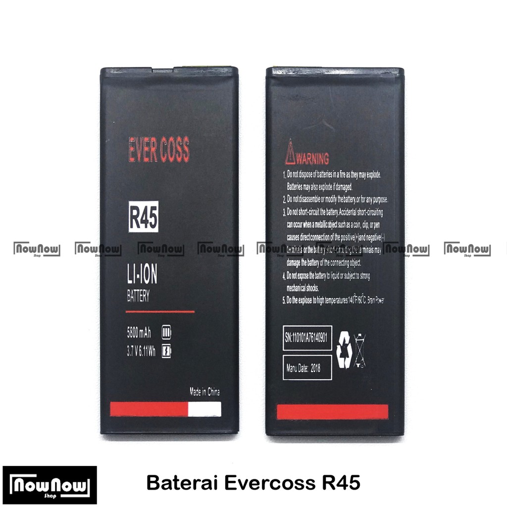 Baterai Evercoss R45 Winner X Glow Original Double Power Batre Batrai Battery HP