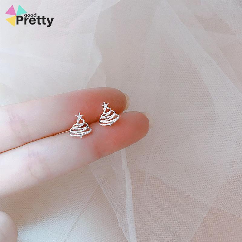 S925 Silver Stud Earrings untuk Siswa Perempuan Anting Desain Kecil Serbaguna Sederhana - PD