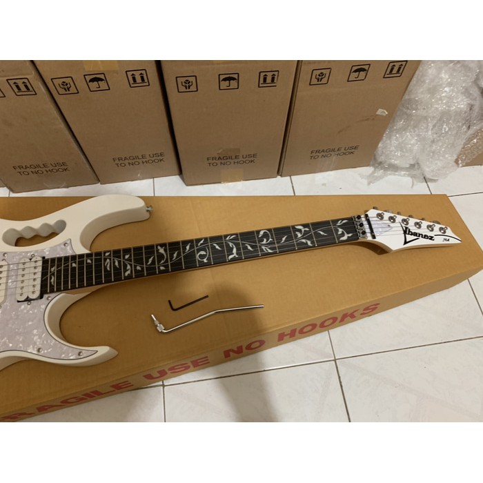 Gitar Ibanez jem flower white gnb Korea