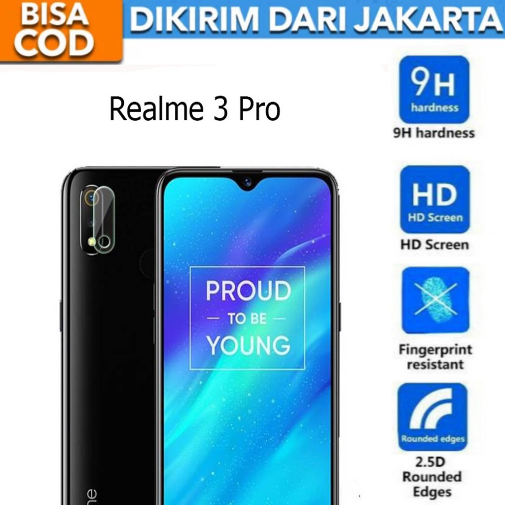 Tempered Glass Anti Gores Kaca Kamera Lens Protector for Realme 3 Pro